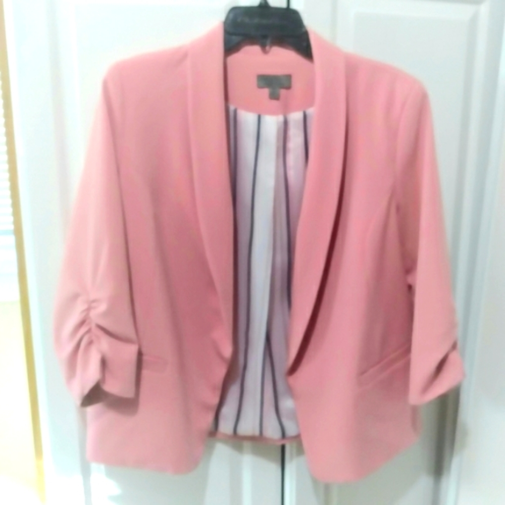 One by Chapter One Open Front Jacket Pink Sz M/M